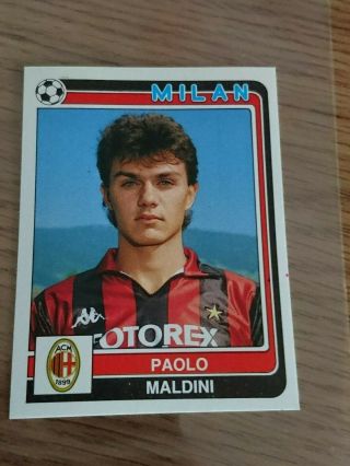 Paolo Maldini Rookie Sticker (2nd Year) - Panini Calciatori 1986 - 87 - Con