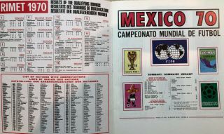 OFFICIAL PANINI ALBUM WORLD CUP MEXICO 1970 REPRINT,  COMPLETE 2