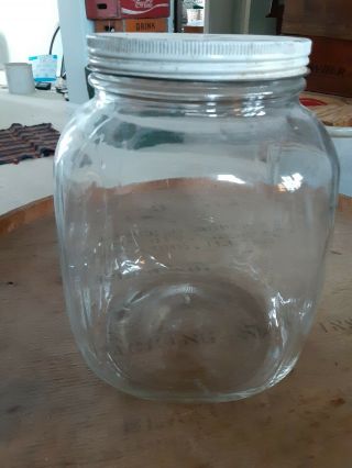 Vintage Heavy Glass Pickle Jar