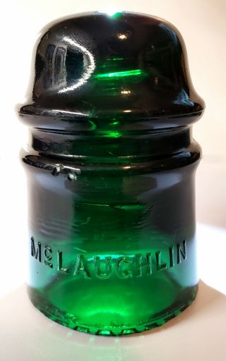 Emerald Green / 7up Green Cd 121 Mclaughlin No 16 Glass Insulator