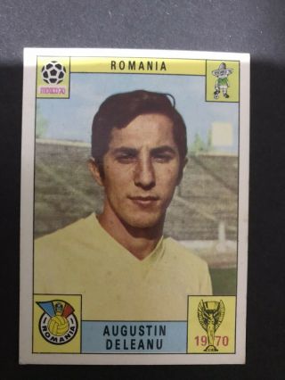 Romania - Augustin Deleanu - Panini Mexico 70 World Cup Red/black Card 1970