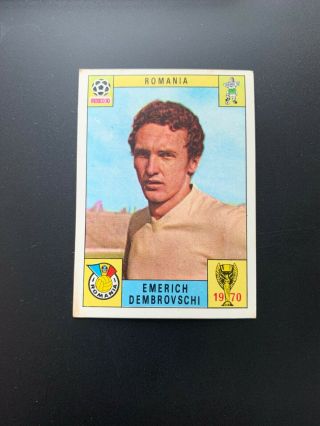 Romania - Emerich Dembrovschi - Panini Mexico 70 World Cup Red/blac Card 1970