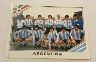 Panini Figurine World Cup Mexico 86 - Argentina Team Sticker Number 73