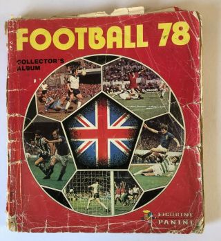 Panini Football 78 Collectors Album.  Complete Set