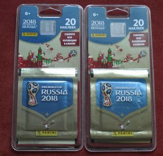 40 Stickers Panini In 2 Blisters Football World Cup 2018 Russia