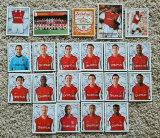 Arsenal Merlin Premier League Football Stickers 01 2001 - Full Set Of 20,  Viera