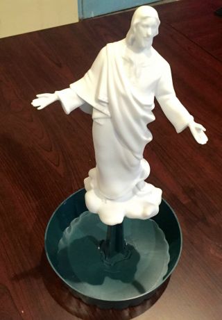 13 Inch High Jesus Planter With Ceramic Statue And Plastic Base