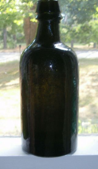 CLARK & WHITE Saratoga York Mineral Water Bottle 7 1/2 inch tall crude 2