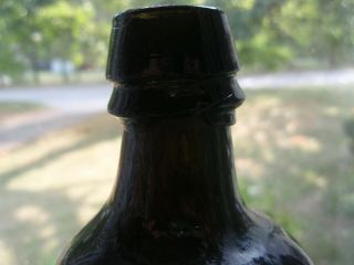 CLARK & WHITE Saratoga York Mineral Water Bottle 7 1/2 inch tall crude 3