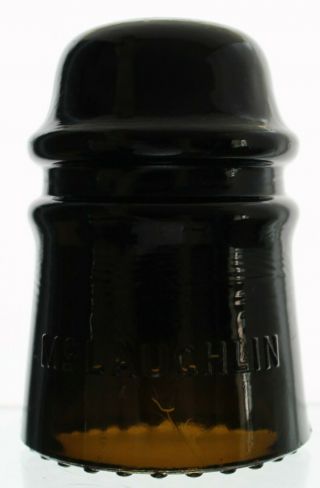 Olive Amber Blackglass Cd 121 Mclaughlin No 16 Glass Insulator