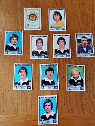 10 1978 Panini Argentina 78 Scotland Stickers World Cup P&p