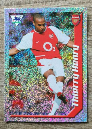 Arsenal Merlin Premier League Football Sticker 03 2003 - Thiery Henry Foil
