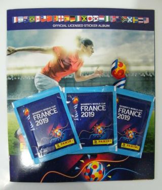 Panini Women´s World Cup France 2019 Empty Album,  3 X Packs Stickers Chilean Ed