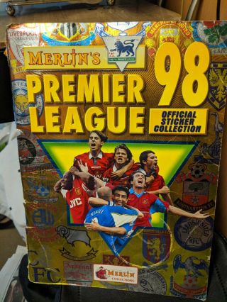 Merlin Premier League 98 Album 100 Over 270 Stickers