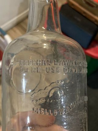 Vintage Cascade Kentucky Bourbon Mellow As Moonlight Clear Glass Bottle Dickel