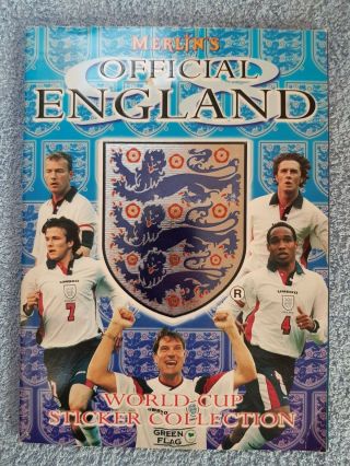 1998 - Official Merlin England 98 Sticker Album - 83 Complete
