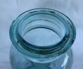 Vintage STANDARD Arched Aqua Quart Fruit Jar Canning Jar Wax Sealer W Mc C & Co 2