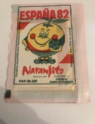 1x Rare Not Panini Espana 82 World Cup Naranjito Football Sticker Packet