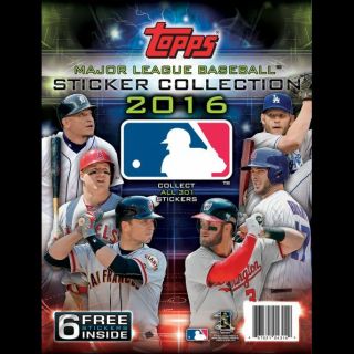 2016 Topps Mlb Stickers With Album 10 Packs With 8 Stickers Per Pack