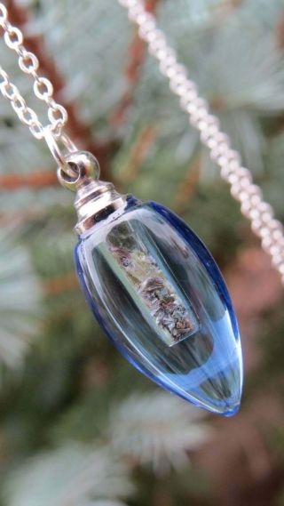 Vervain Amulet Necklace Protection Spell Wiccan Jewelry Tear Drop Pendant Wicca