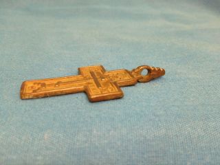 Religion.  Russian Icon.  Antique Cross.  Pendant.  Bronze.  Christianity.  19th 3