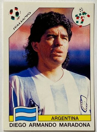 224 Maradona Argentina Italia 90 Panini World Cup Story 1970 / 1990