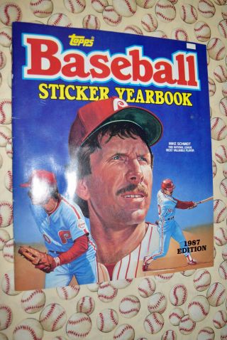 1987 Topps Baseball Sticker Yearbook - Complete With All Stickers - Mike Schmidt