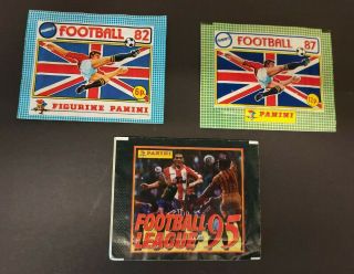 Panini Football 82 & 87 & 95 Packets Of Stickers