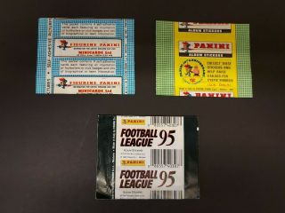 Panini Football 82 & 87 & 95 Packets Of Stickers 2