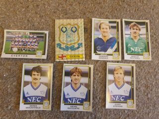 Panini Football 86 Everton X16 Stickers - Complete Team Set