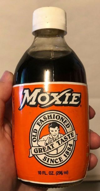 Vintage Rare Moxie Soda Advertising Full 10oz Short Glass Bottle