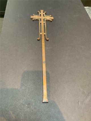 Large Antique Copper Cross Artifact - 20 " _ 50 Cm - 2.  2 Lb - 950 Grams