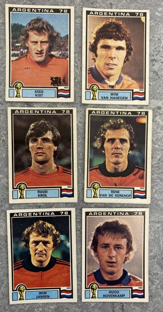 6 1978 Panini Argentina 78 Holland Stickers Arg - 907 World Cup