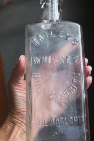 Bailey’s Whiskey Bottle Huey & Christ Philadelphia,  Pa.  In