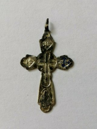 Antique Imperial Russian Sterling Silver 84 Christian Cross