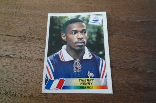 Panini France 98 World Cup Football Sticker - Thierry Henry - Vgc Number 172