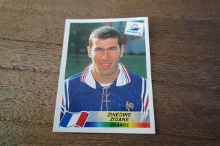 Panini France 98 World Cup Football Sticker - Zinedine Zidane - Vgc Number 164