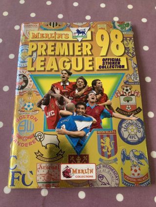 Merlin Premier League 98 Sticker Album 100 Complete