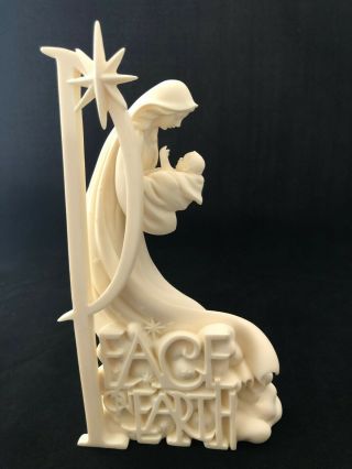 Millenium Mary And Baby Jesus Figurine By Roman Inc.  " Peace On Earth " 2001