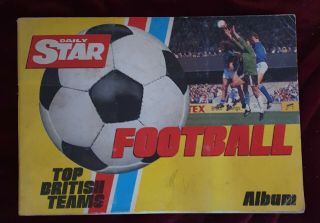 Very Rare 1980 Daily Star “top British Teams” Sticker Album.  96 Full.  396 /412