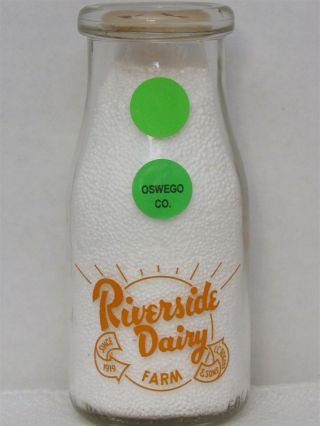 Trphp Milk Bottle Rogers Riverside Dairy Farm Fulton Ny Oswego County Since 1919