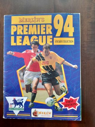 Premier League 94 Sticker Album 100 Complete - Merlin 1st Edition