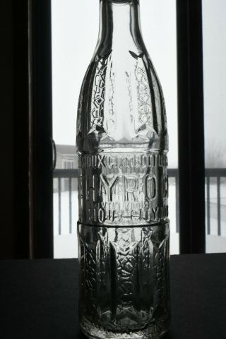 1954 Hyrock Beverages 7oz.  Glass Soda Bottle Sioux City Bottling,  Iowa