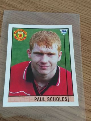 Paul Scholes Rookie Sticker (2nd Year) - Merlin Premier League 1995 - 96 - Great C