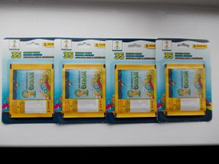 Football Stickers Panini World Cup 2014 X 4 Blister Packs