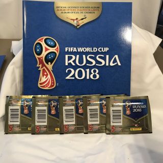 Panini Fifa World Cup Russia 2018 Official Sticker Album With 5 Packs Stickers
