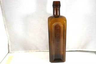 One Antique Brown Chemical Co.  Iron Bitters Amber Color Bottle