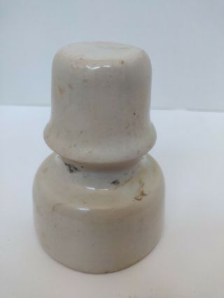Antique Insulator Porcelain Ceramic Electrical Telephone Pole White Vintage