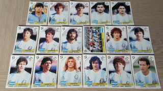 Panini World Cup Story Football Stickers 1990 Set Argentina X17 Inc 224 Maradona