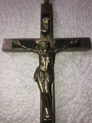 Vintage Antique Rosary Crucifix Priest Skull Crossbones Nun Religious Cross